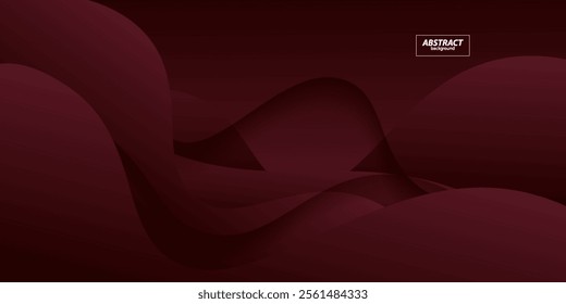 Popular dark wavy abstract background with shadow and wavy lines. Vector Eps10