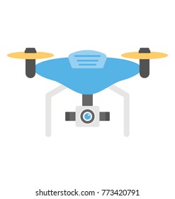 
A popular drone camera these days represented in flat icon design
