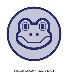 Popular editable animal icon. In round colorful vector icon.  Small or big Frog