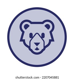 Popular editable animal icon. In round colorful vector icon.  Small or big polar or brown bear