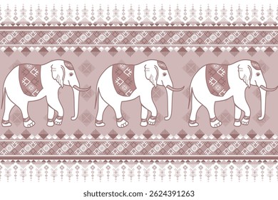 padrão de elefante popular em estilo asiático este gráfico de elefante está na moda na tailândia e sudeste asiático e este elefante e bebê elefante pode ser para a indústria têxtil e qualquer pacote