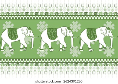 padrão de elefante popular em estilo asiático este gráfico de elefante está na moda na tailândia e sudeste asiático e este elefante e bebê elefante pode ser para a indústria têxtil e qualquer pacote