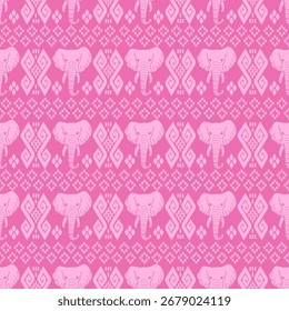 Patrón de elefante popular en estilo asiático Este gráfico de elefante está de moda en Tailandia, India y el sudeste de Asia y este elefante y bebé elefante puede ser para la industria textil y cualquier paquete