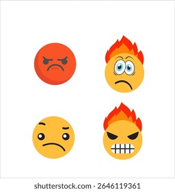 conjunto popular de arte vetorial emoji 