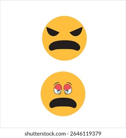 conjunto popular de arte vetorial emoji 
