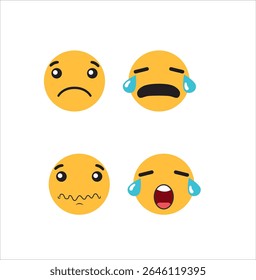 conjunto popular de arte vetorial emoji 