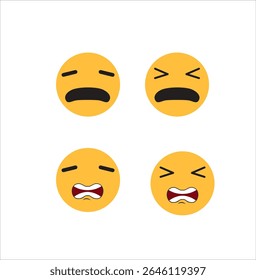 conjunto popular de arte vetorial emoji 