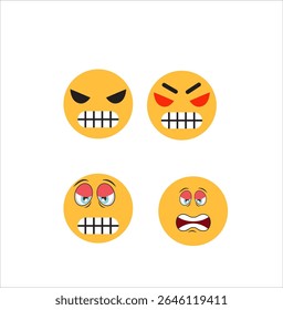 conjunto popular de arte vetorial emoji 