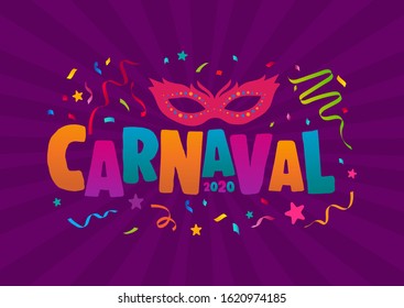 Popular Event in Brazil. Carnival With Colorful Party Elements. Travel destination. Dance and Music
