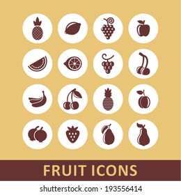 Popular fruit icons