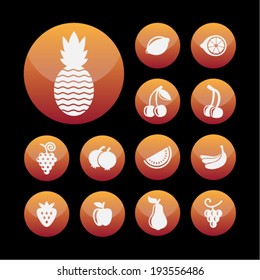 Popular fruit icons
