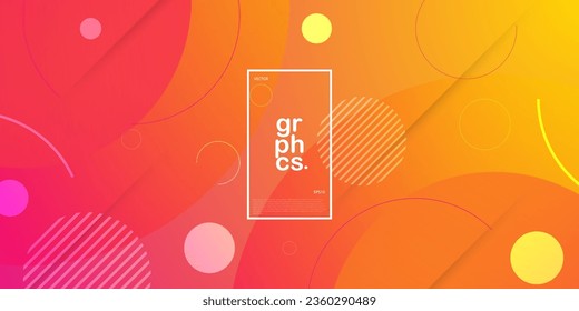 Fondo abstracto geométrico popular. fondo de degradado naranja con un patrón simple. Formas modernas con gradientes populares. Vector Eps10