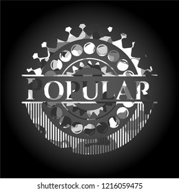 Popular grey camouflaged emblem