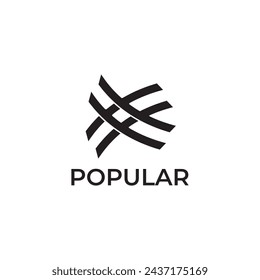 Diseño popular del logotipo del vector del símbolo del hashtag