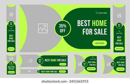 Popular home sale web set banner design for social media post, home offer sale banner design, fully editable vector eps 10 file format