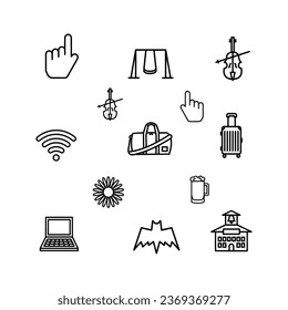 Popular icon collection design vector 