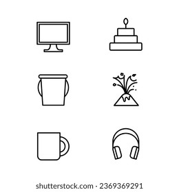 vector de diseño de colección de iconos populares 