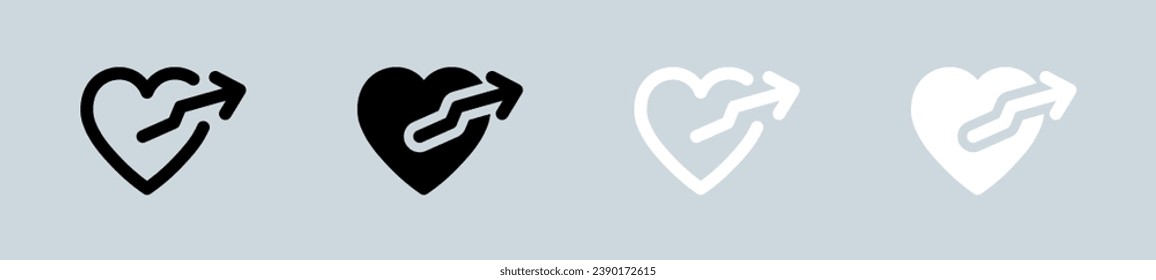 Popular icon set in black and white. Viral signs vector illustration.