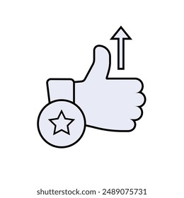 Popular Icon. Thumb Up Symbol. 