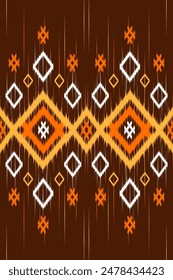 Popular Ikat Abstract Ethnic art. Seamless pattern in tribal, folk embroidery. Aztec geometric art ornament print.Design for carpet,wrapping, fabric, clothing