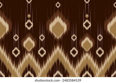 Popular Ikat Abstract Ethnic art. Seamless pattern in tribal, folk embroidery. Aztec geometric art ornament print.Design for carpet,wrapping, fabric, clothing