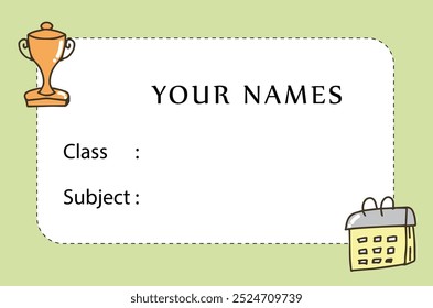 popular label book to student school invitation design templates