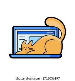 Popular lazy cat staying home Instagram icon