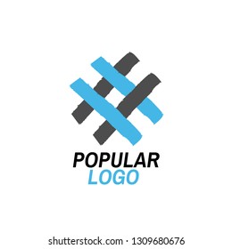 popular logo with hashtag sign or icon for company or organization