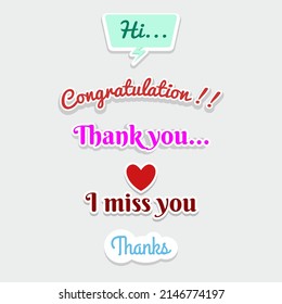 Popular mobile and online chatting stickers. Social media stickers for sending emotions in messages.