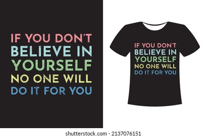 Popular Motivational Quote Black T-shirt
