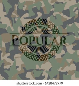 Popular on camouflaged texture. Vector Illustration. Detailed.