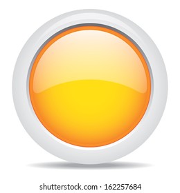 popular orange color web button 3d vector