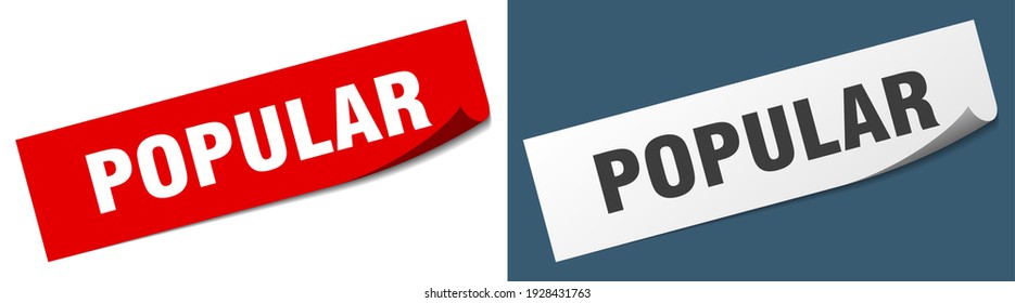 popular paper peeler sign set. popular sticker