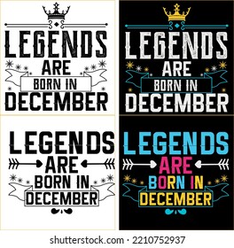 
Popular phrase Legends are born in t shirt designs
