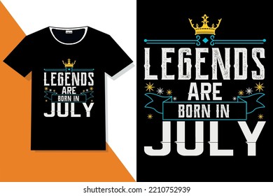 
Popular phrase Legends are born in t shirt designs