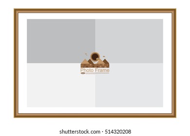 Popular Picture Frame Sizes. Wood border. Frame for picture or text. Border for Certificate of Education. Uniquely beautiful stripes.
