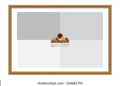 Popular Picture Frame Sizes. Wood border. Frame for picture or text. Border for Certificate of Education. Uniquely beautiful stripes.
