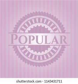 Popular pink emblem