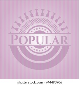 Popular pink emblem. Retro