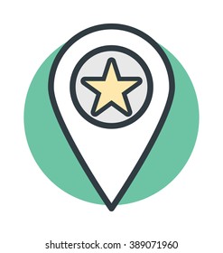 Popular Place Colored Vector Icon