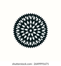 The Popular Pompon Flower Mandala Icon Vector Design