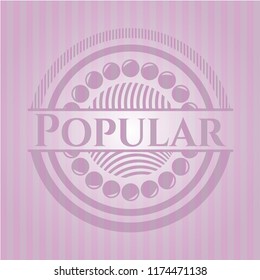 Popular realistic pink emblem