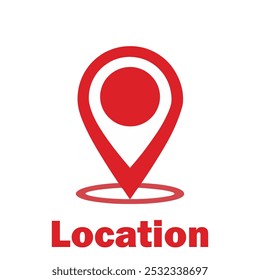 Popular Red Location icon design