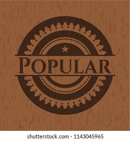 Popular retro style wooden emblem