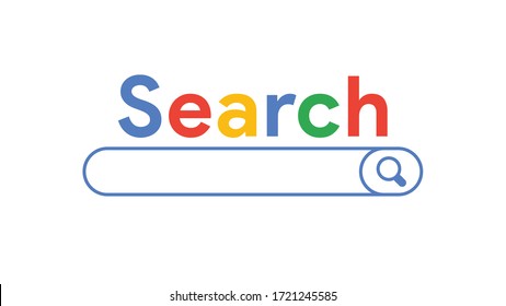 Popular Search engine on white background , search box engine for images, simple vector illustration