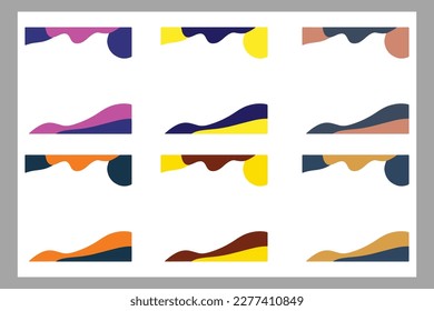 Popular Set of banner black templates in social media