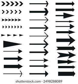 Popular simple Arrows Collection vector up down left right pointers cursor illustration  