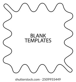 design de fundo de moldura de linha simples popular