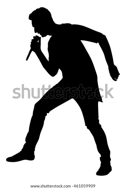 Popular Singer Super Star Vector Silhouette Stock Vector (Royalty Free ...