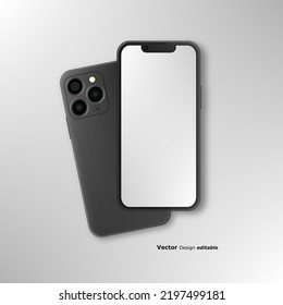 popular smartphone design vector for mockup or technology content